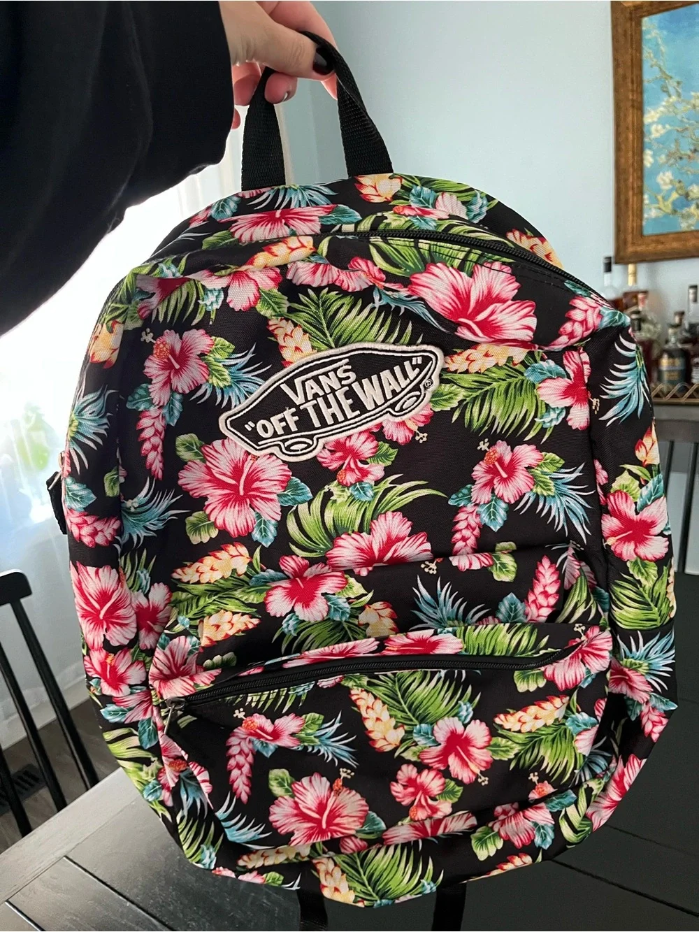 Vans Black Floral Hibiscus Backpack